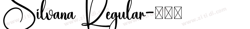 Silvana Regular字体转换